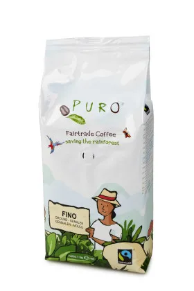 Puro Fino 100% Arabica Fairtrade 9 x 1 kg mielona
